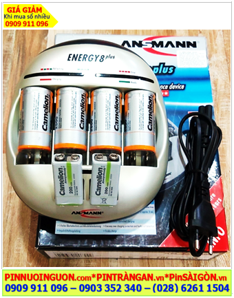 Ansman Energy 8Plus, Kèm sẳn 6 Pin (4 Pin sạc Camelion NH-D2500BP2 và 2 Pin sạc Camelion NH-9V200ARBP1)